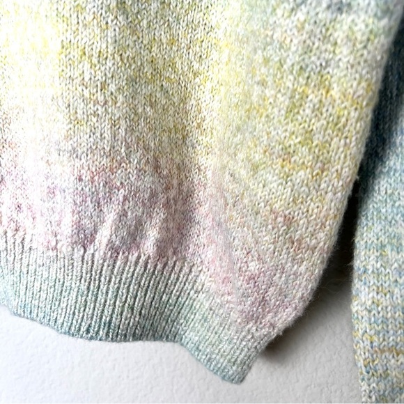 BP Pastel Rainbow Knit Crewneck Cropped Pullover Sweater New‎ With Tags Size S - Picture 3 of 7